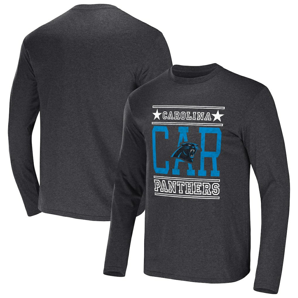 Carolina Panthers NFL x Darius Rucker Collection Long Sleeve T-Shirt - Heathered Charcoal - Fanatics