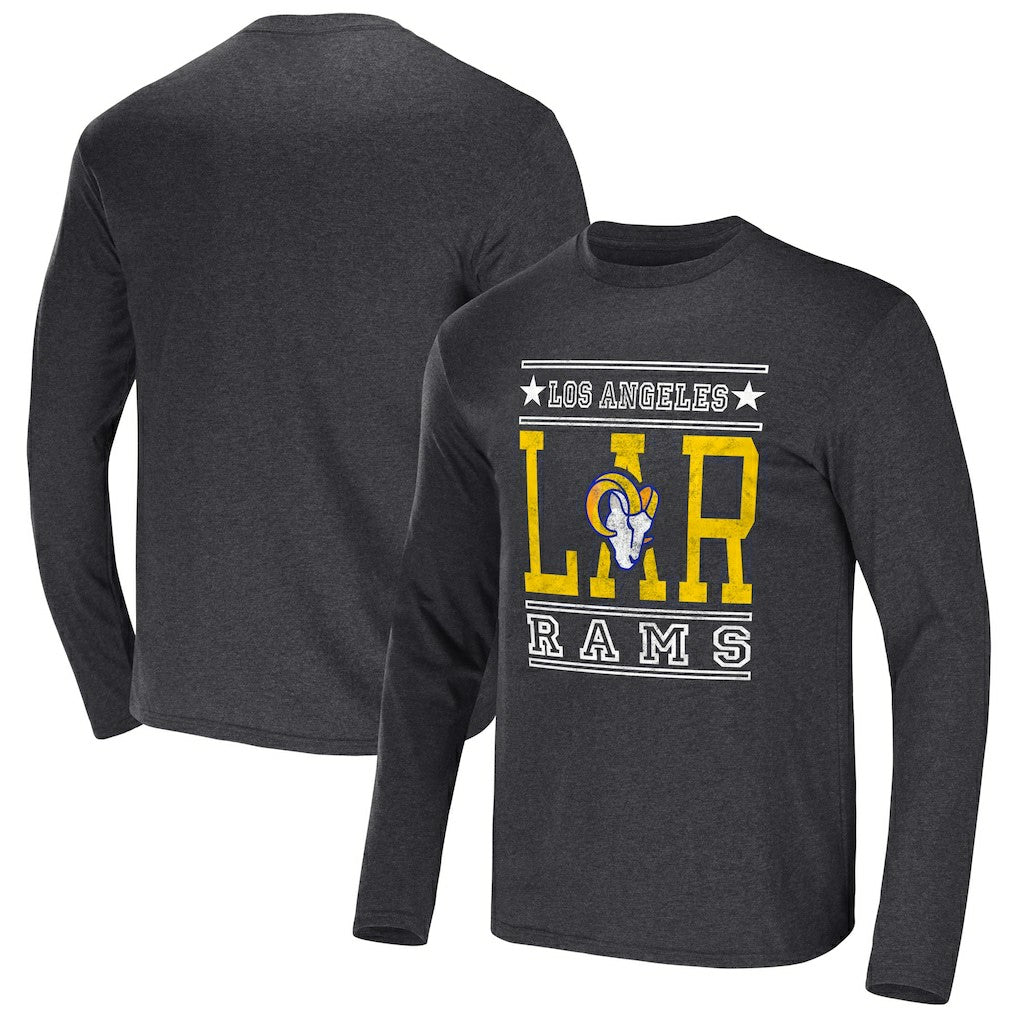 Los Angeles Rams NFL x Darius Rucker Collection Long Sleeve T-Shirt - Heathered Charcoal - Fanatics
