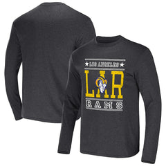 Los Angeles Rams NFL x Darius Rucker Collection Long Sleeve T-Shirt - Heathered Charcoal - Fanatics