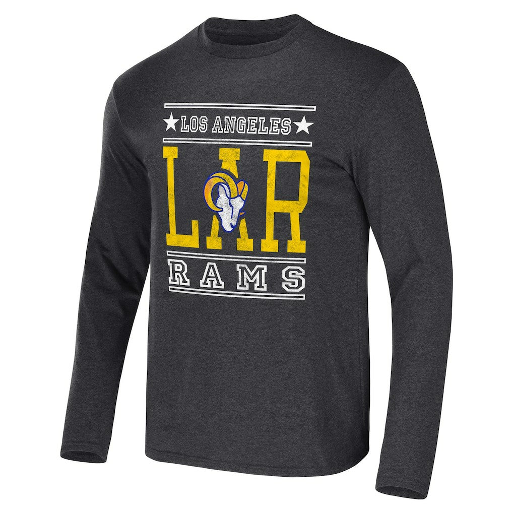 Los Angeles Rams NFL x Darius Rucker Collection Long Sleeve T-Shirt - Heathered Charcoal - Fanatics