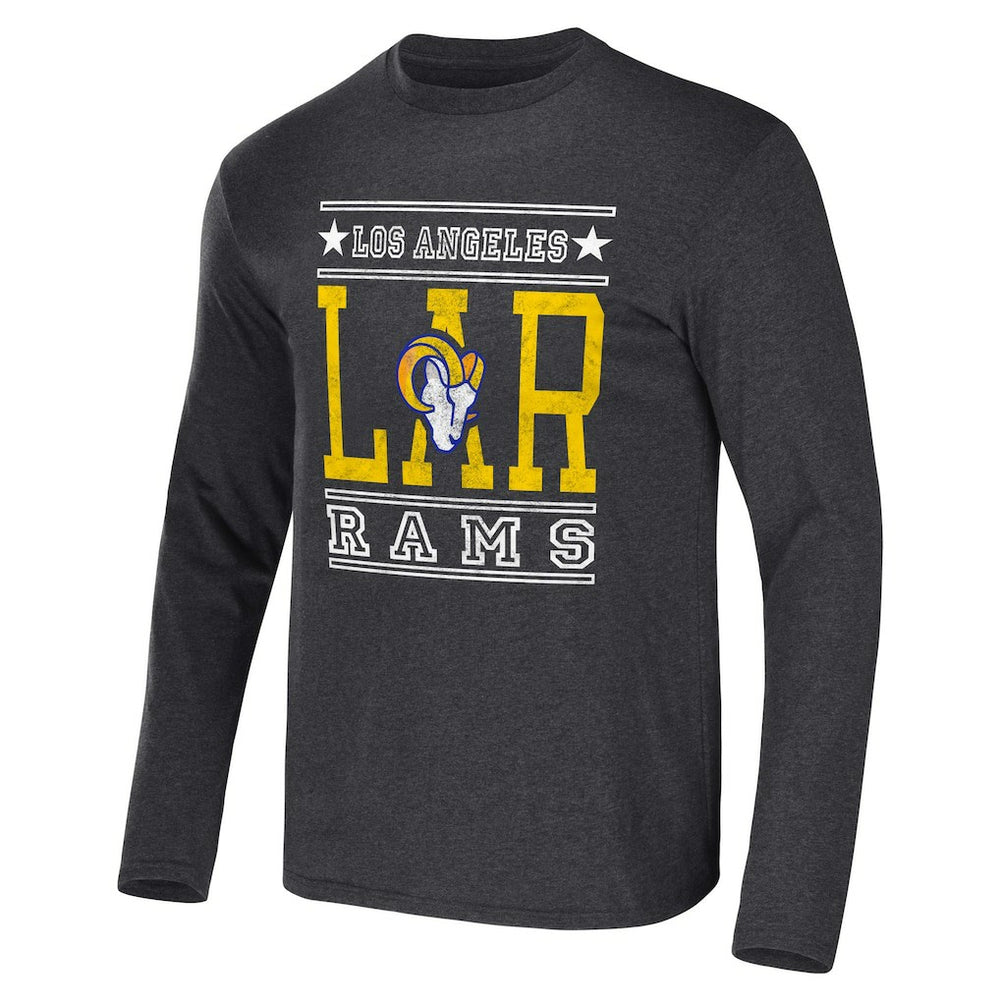 Los Angeles Rams NFL x Darius Rucker Collection Long Sleeve T-Shirt - Heathered Charcoal - Fanatics