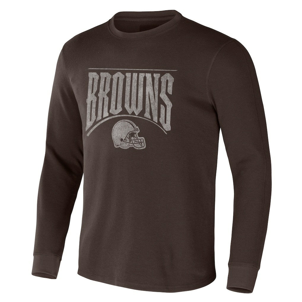 Cleveland Browns NFL x Darius Rucker Collection Long Sleeve Thermal T-Shirt - Brown - Fanatics