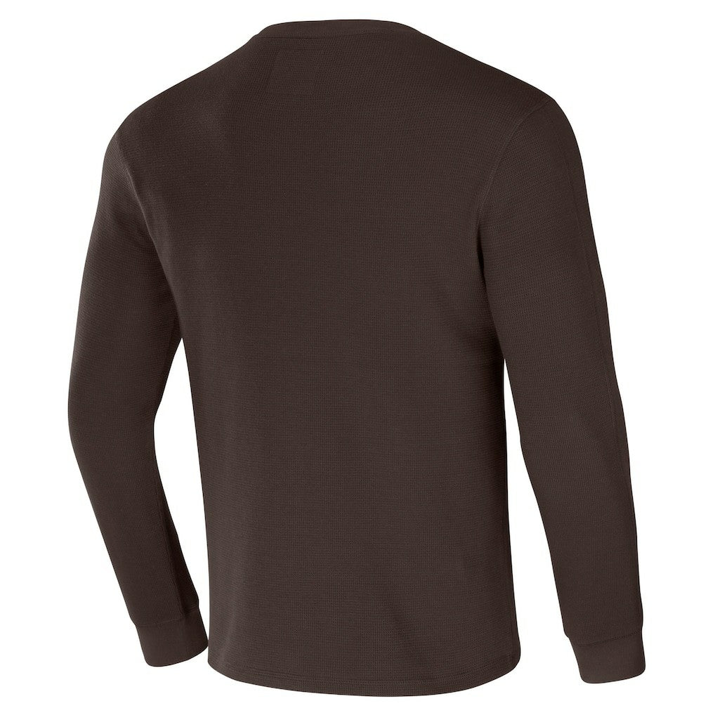 Cleveland Browns NFL x Darius Rucker Collection Long Sleeve Thermal T-Shirt - Brown - Fanatics