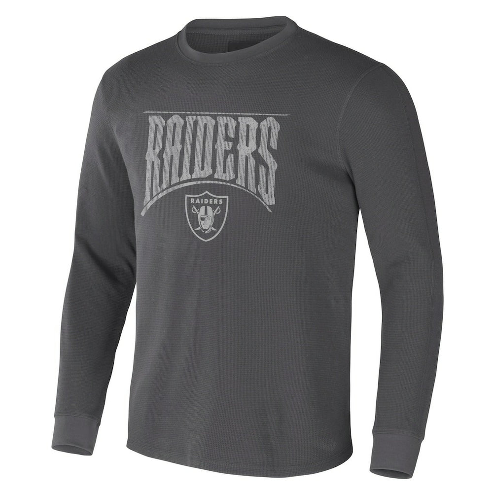 Las Vegas Raiders NFL x Darius Rucker Collection Long Sleeve Thermal T-Shirt - Charcoal - Fanatics