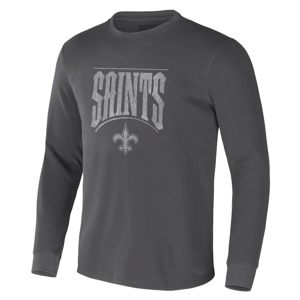 New Orleans Saints NFL x Darius Rucker Collection Long Sleeve Thermal T-Shirt - Charcoal - Fanatics