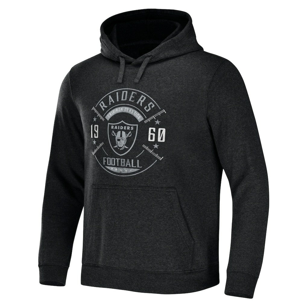 Las Vegas Raiders NFL x Darius Rucker Collection Radar Pullover Hoodie - Heather Charcoal - Fanatics