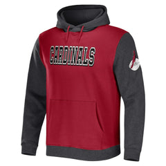 Arizona Cardinals NFL x Darius Rucker Collection Colorblock Pullover Hoodie - Cardinal/Charcoal - Fanatics