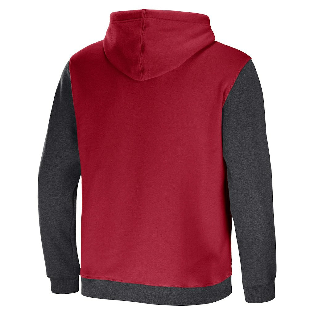 Arizona Cardinals NFL x Darius Rucker Collection Colorblock Pullover Hoodie - Cardinal/Charcoal - Fanatics