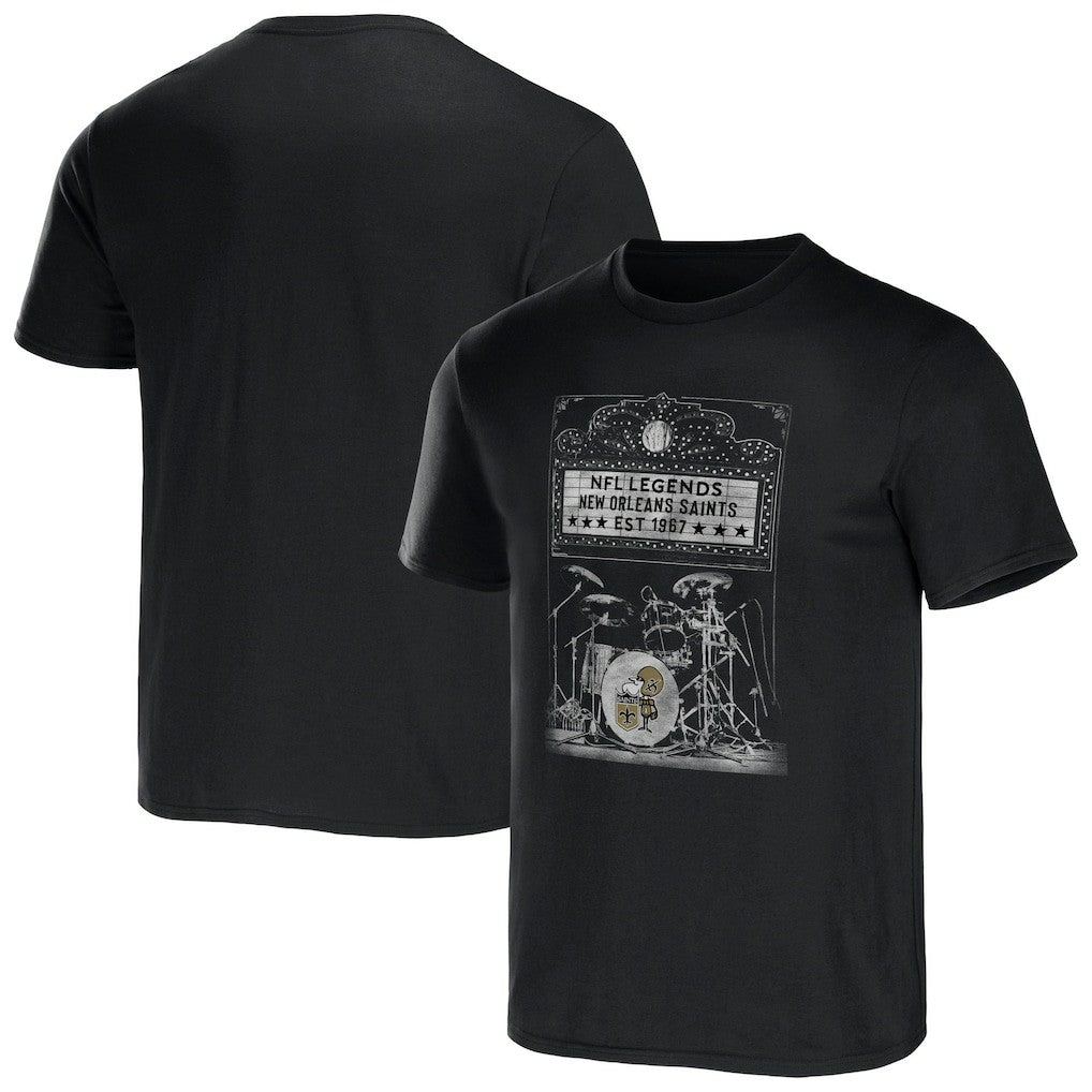 New Orleans Saints NFL x Darius Rucker Collection Band T-Shirt - Black - Fanatics