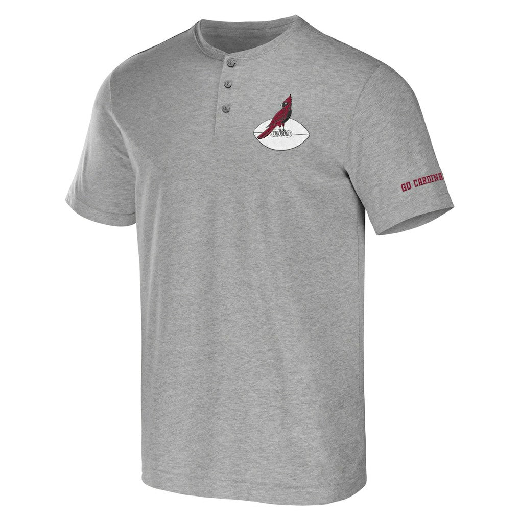 Arizona Cardinals NFL x Darius Rucker Collection Henley T-Shirt - Heather Gray - Fanatics