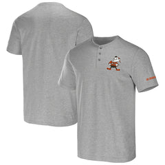 Cleveland Browns NFL x Darius Rucker Collection Henley T-Shirt - Heather Gray - Fanatics