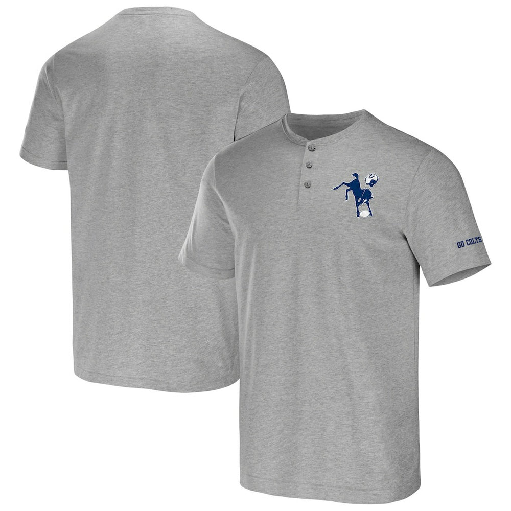 Indianapolis Colts NFL x Darius Rucker Collection Henley T-Shirt - Heather Gray - Fanatics