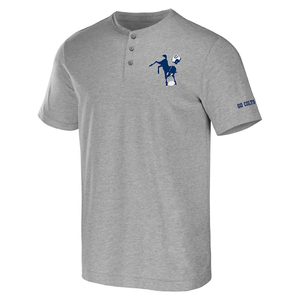 Indianapolis Colts NFL x Darius Rucker Collection Henley T-Shirt - Heather Gray - Fanatics