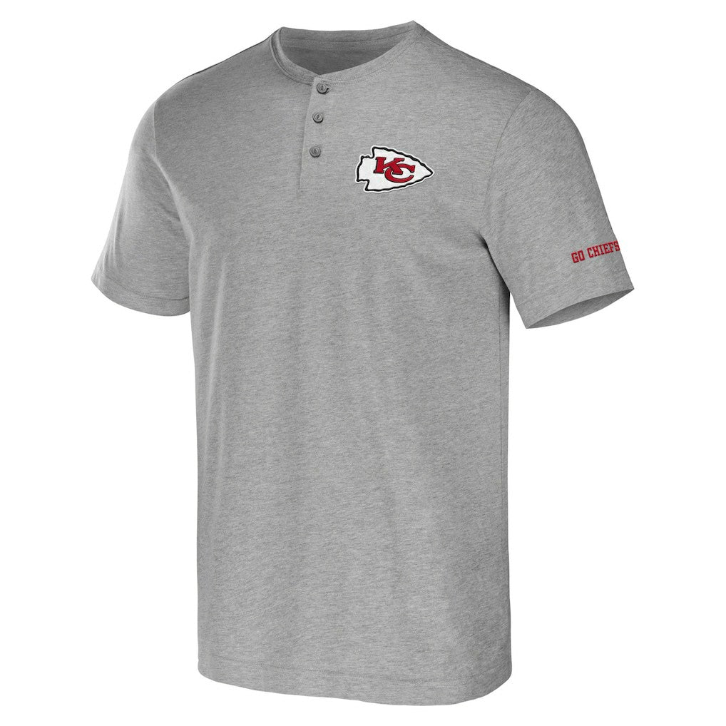 Kansas City Chiefs NFL x Darius Rucker Collection Henley T-Shirt - Heather Gray - Fanatics