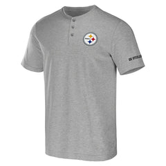 Pittsburgh Steelers NFL x Darius Rucker Collection Henley T-Shirt - Heather Gray - Fanatics