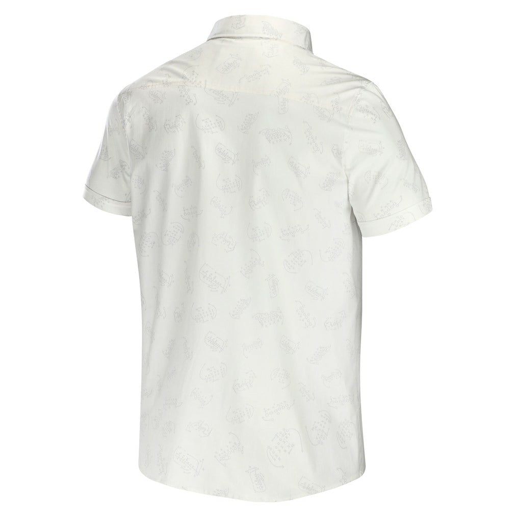 Chicago Bears NFL x Darius Rucker Collection Woven Button-Up T-Shirt - White - Fanatics
