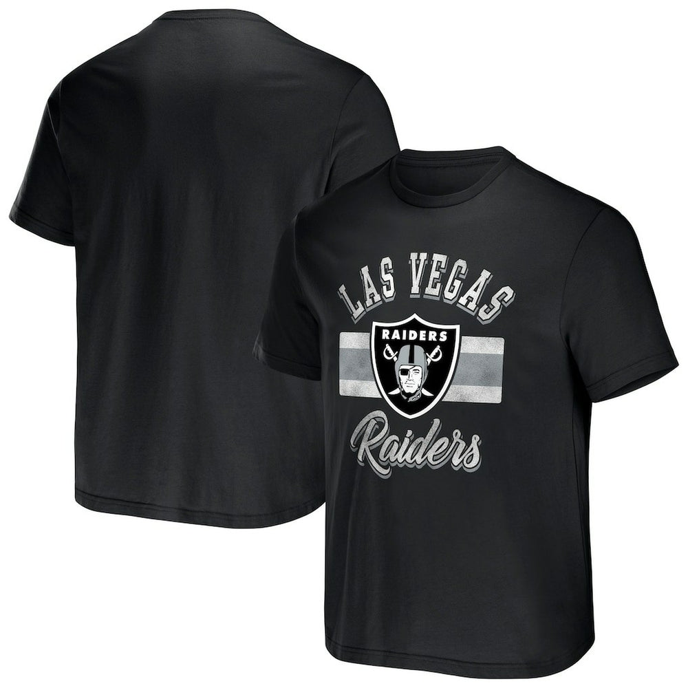 Las Vegas Raiders NFL x Darius Rucker Collection Stripe T-Shirt - Black - Fanatics