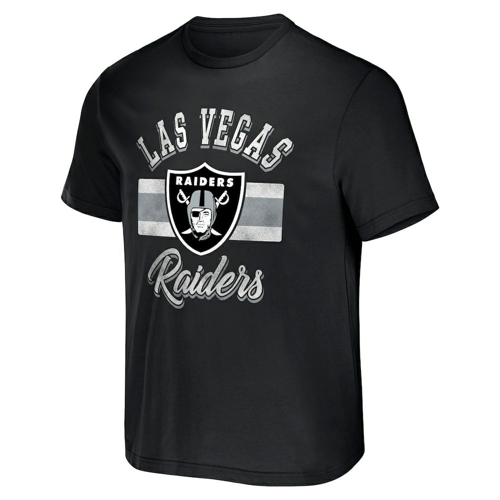 Las Vegas Raiders NFL x Darius Rucker Collection Stripe T-Shirt - Black - Fanatics