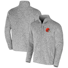 Cleveland Browns NFL x Darius Rucker Collection Fleece Full-Zip Jacket - Heather Gray - Fanatics