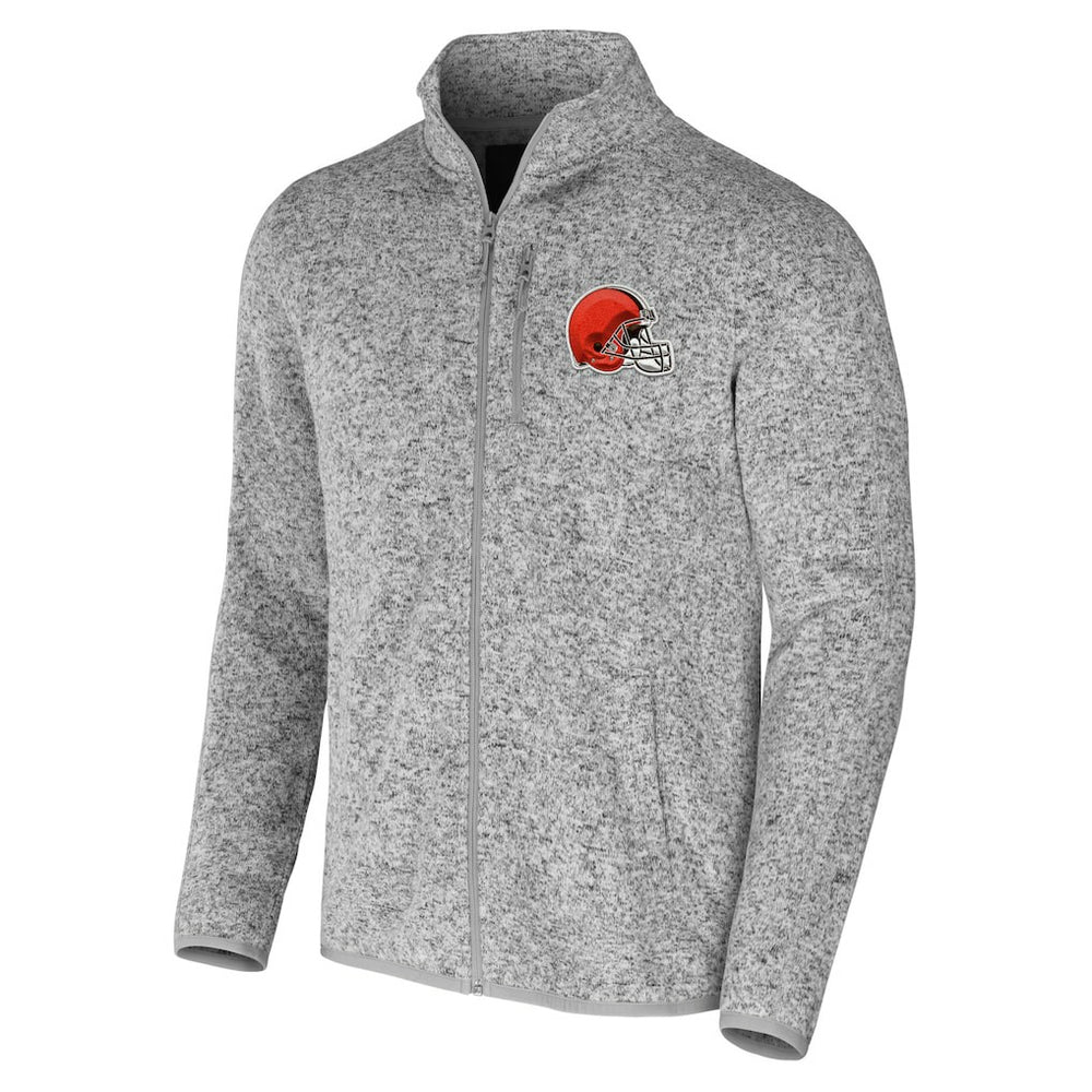 Cleveland Browns NFL x Darius Rucker Collection Fleece Full-Zip Jacket - Heather Gray - Fanatics