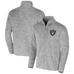 Las Vegas Raiders NFL x Darius Rucker Collection Fleece Full-Zip Jacket - Heather Gray - Fanatics