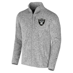 Las Vegas Raiders NFL x Darius Rucker Collection Fleece Full-Zip Jacket - Heather Gray - Fanatics