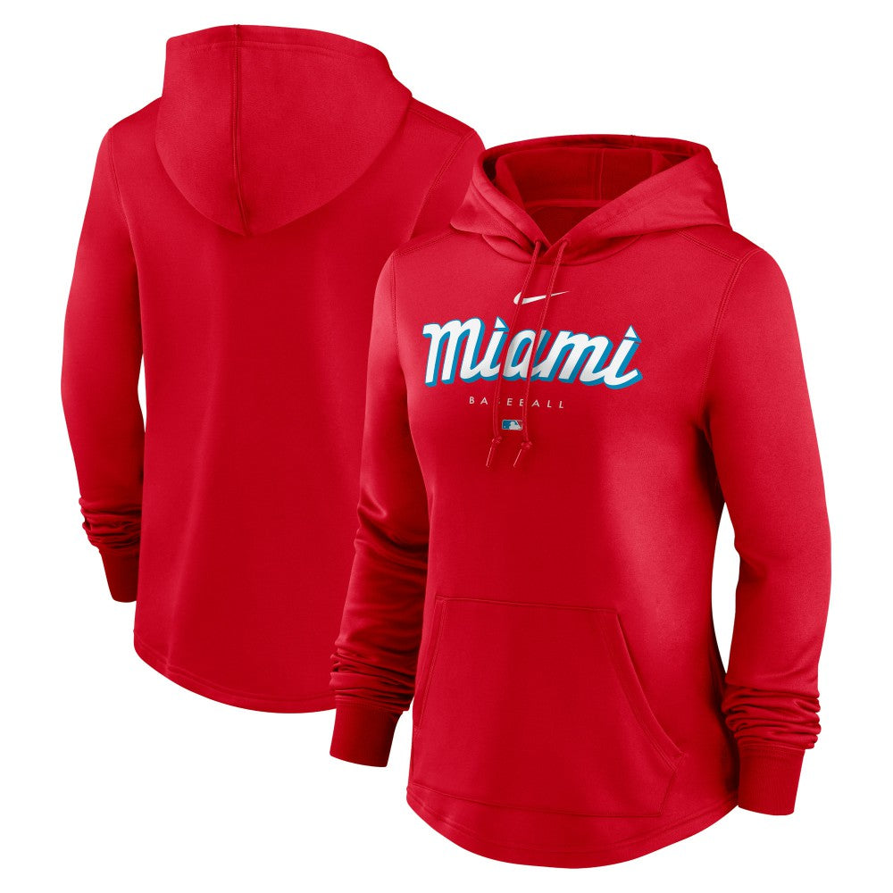 Miami Marlins Nike Women's City Connect Pregame Performance Pullover Hoodie Discount