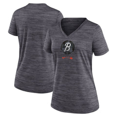 Baltimore Orioles Nike Women's City Connect Velocity Practice Performance V-Neck T-Shirt Outlet