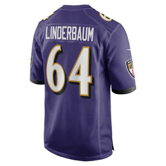 Tyler Linderbaum Baltimore Ravens Player Game Jersey - Purple - Nike