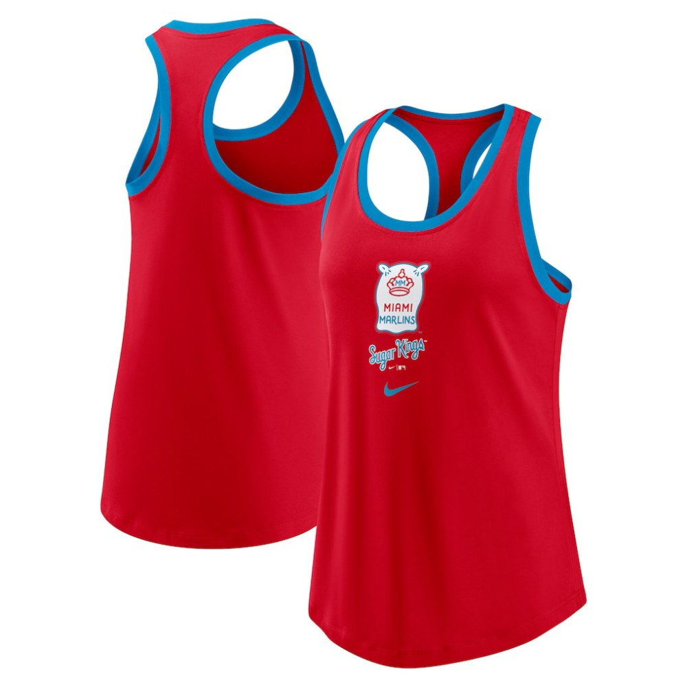 Miami Marlins Nike Women's City Connect Tri-Blend Tank Top Outlet