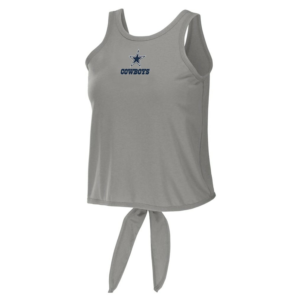 Dallas Cowboys WEAR by Erin Andrews Women's Open Back Twist Tie Tank Top - Gray - NFL