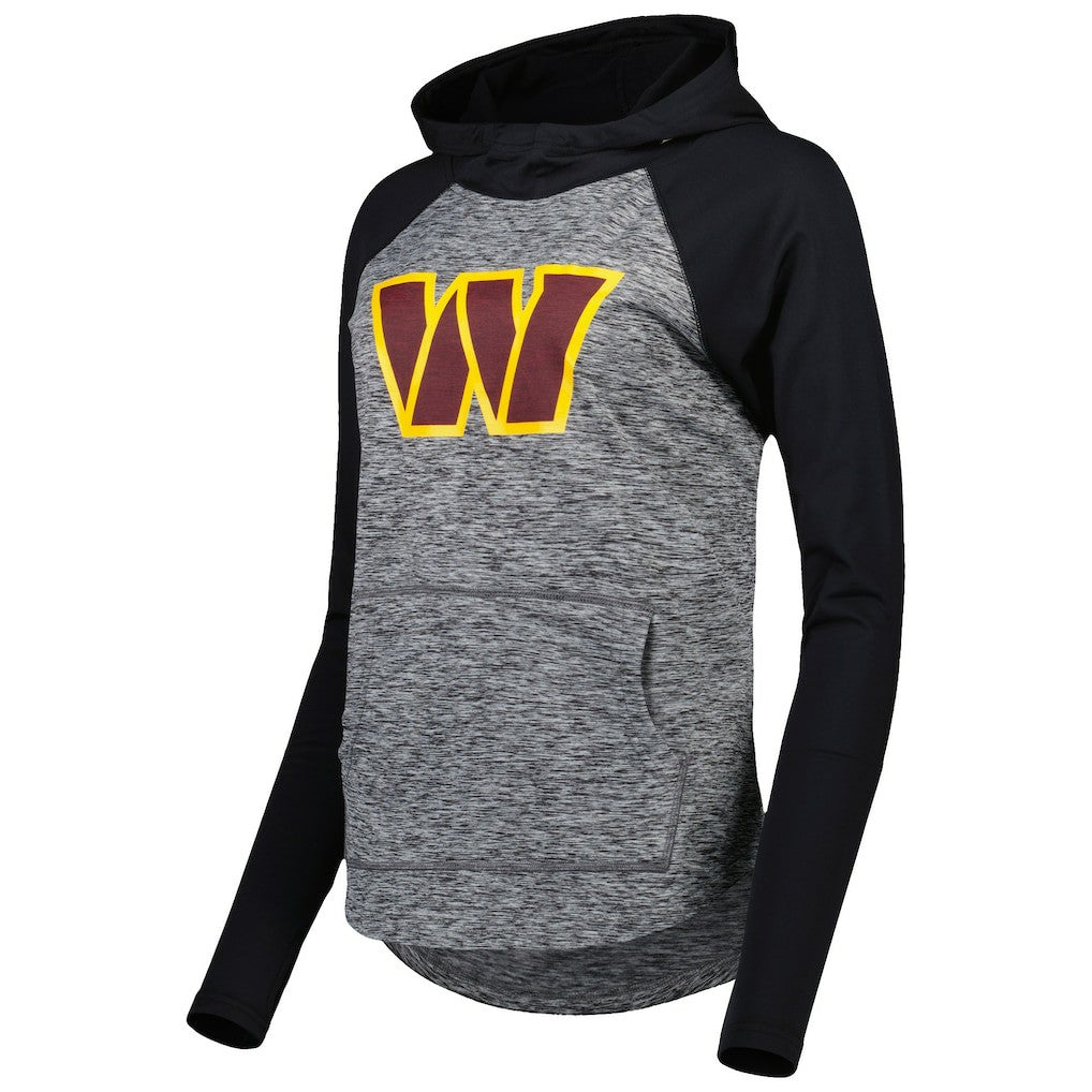 Washington Commanders G-III 4Her by Carl Banks Women's Championship Ring Raglan Pullover Hoodie - Heathered Gray/Black - NFL