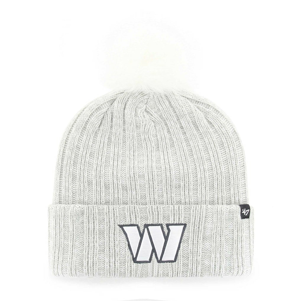 Washington Commanders '47 Women's Koda Cuffed Knit Hat with Pom - Gray - 47 brand