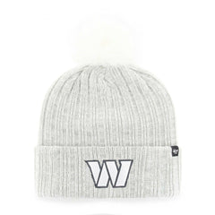 Washington Commanders '47 Women's Koda Cuffed Knit Hat with Pom - Gray - 47 brand