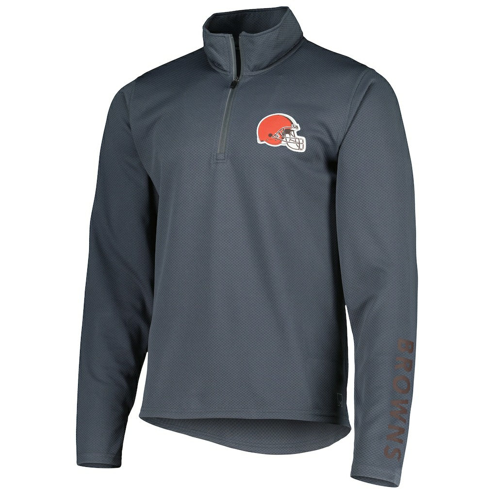 Cleveland Browns MSX by Michael Strahan Half-Zip Pullover - Charcoal - NFL