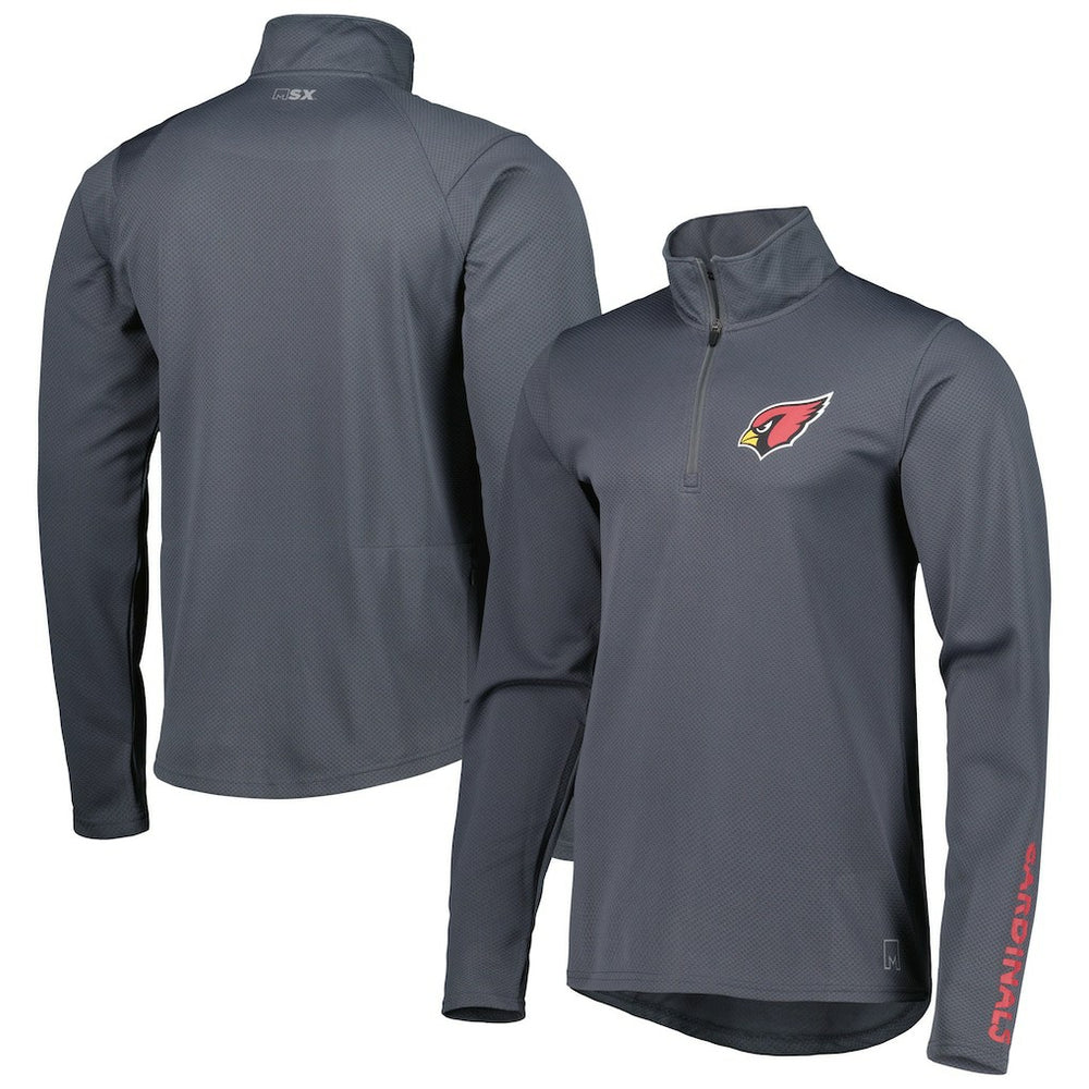 Arizona Cardinals MSX by Michael Strahan Half-Zip Pullover - Charcoal - NFL