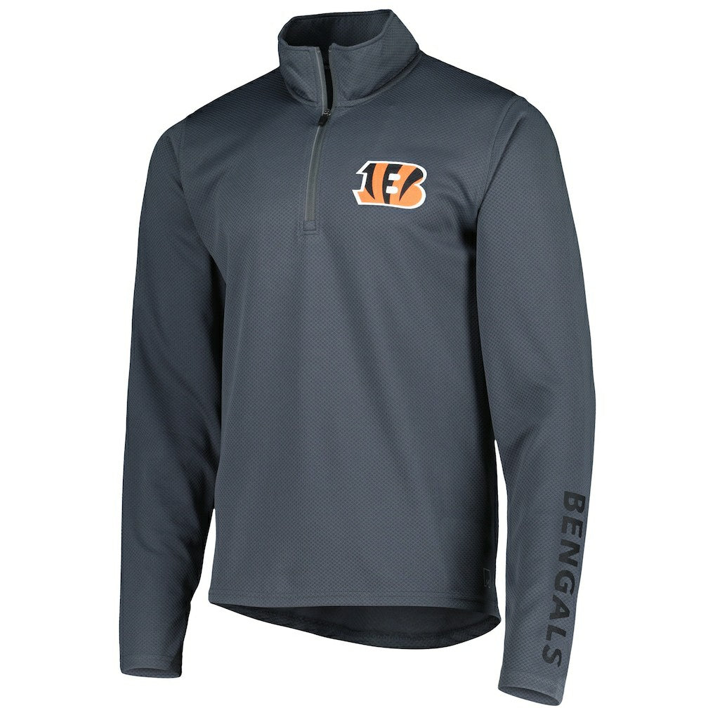 Cincinnati Bengals MSX by Michael Strahan Half-Zip Pullover - Charcoal - NFL