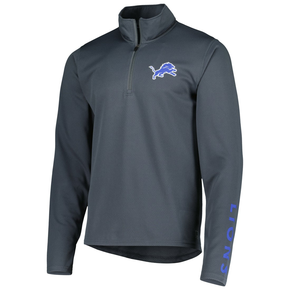 Detroit Lions MSX by Michael Strahan Half-Zip Pullover - Charcoal - NFL