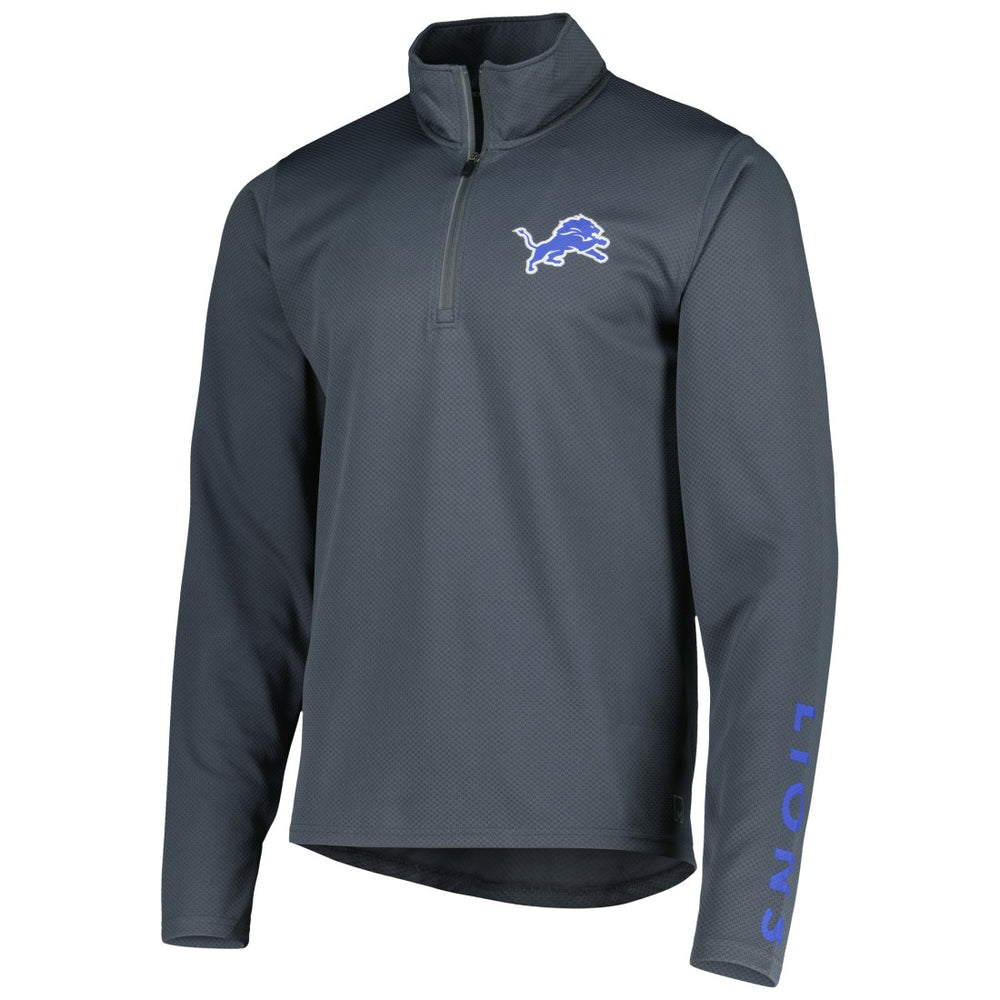 Detroit Lions MSX by Michael Strahan Half-Zip Pullover - Charcoal - NFL