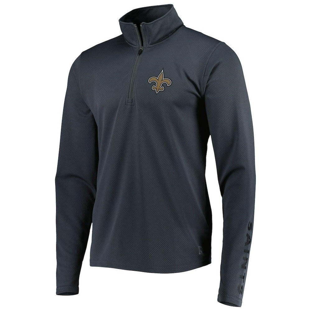 New Orleans Saints MSX by Michael Strahan Half-Zip Pullover - Charcoal - NFL