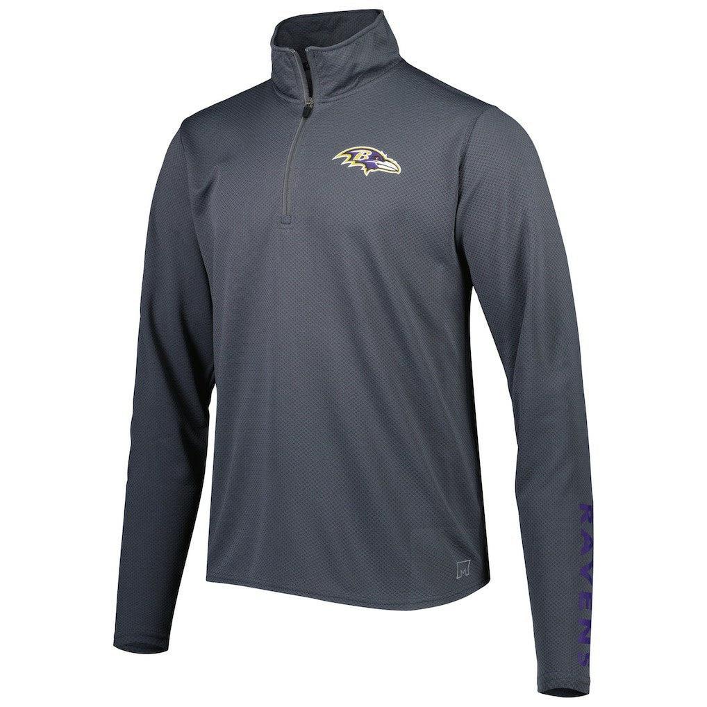 Baltimore Ravens MSX by Michael Strahan Half-Zip Pullover - Charcoal - NFL