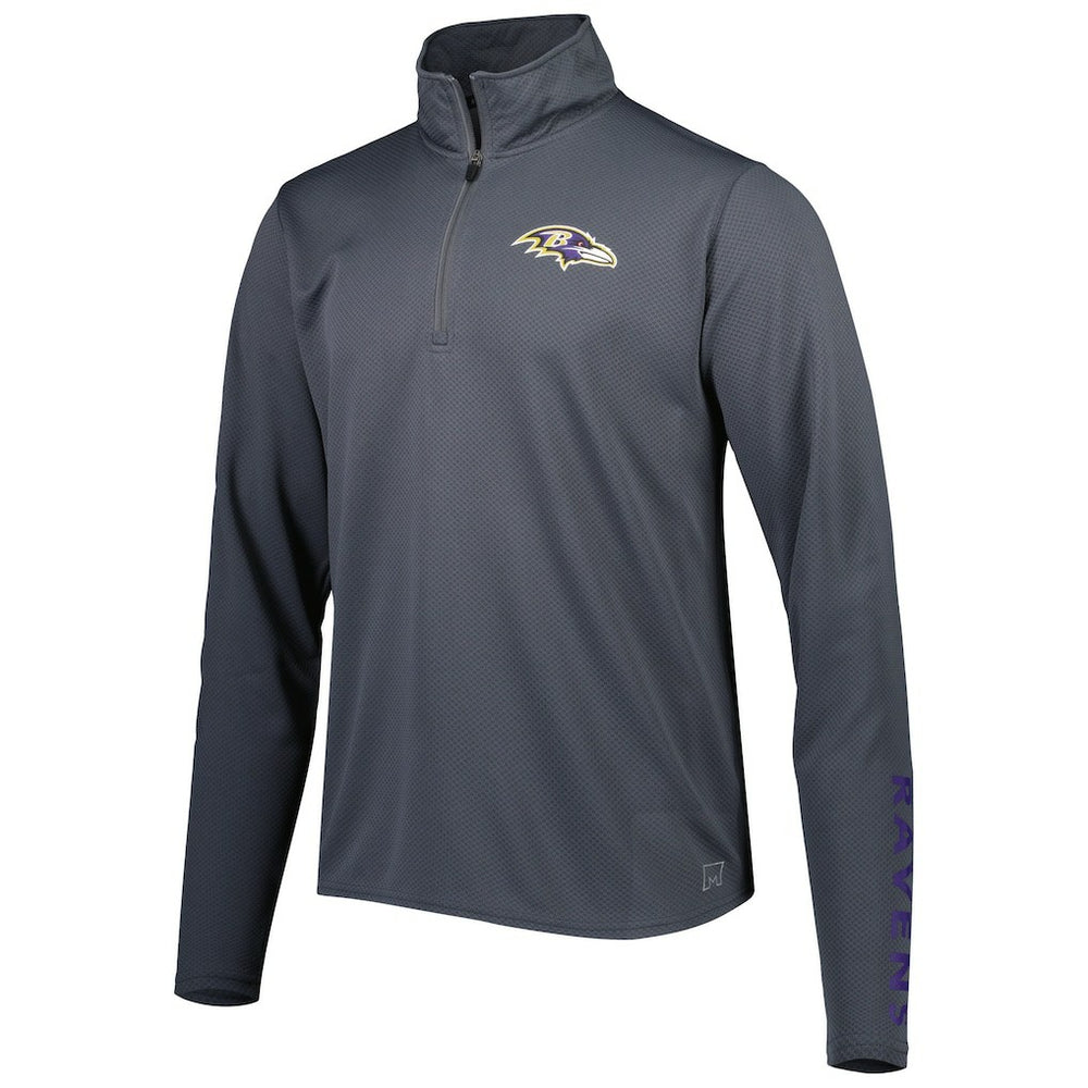Baltimore Ravens MSX by Michael Strahan Half-Zip Pullover - Charcoal - NFL