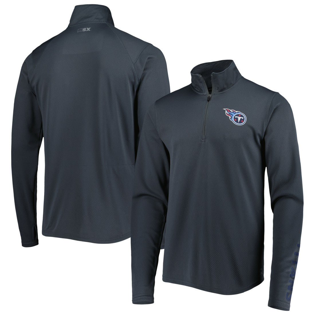 Tennessee Titans MSX by Michael Strahan Half-Zip Pullover - Charcoal - NFL