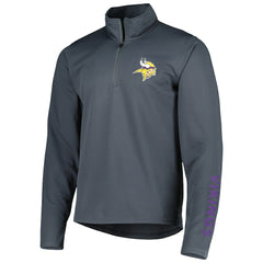 Minnesota Vikings MSX by Michael Strahan Half-Zip Pullover - Charcoal - NFL