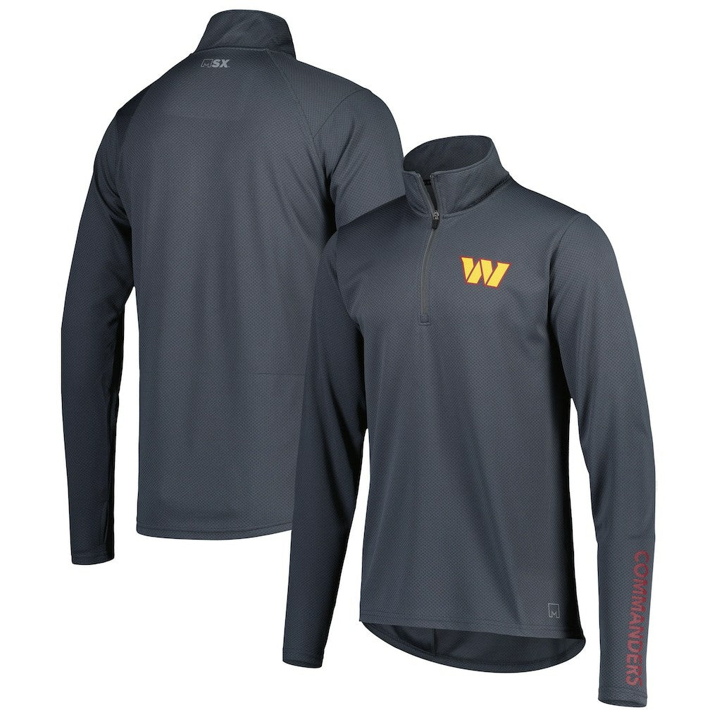 Washington Commanders MSX by Michael Strahan Half-Zip Pullover - Charcoal - NFL