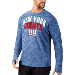 New York Giants MSX by Michael Strahan Performance Camo Long Sleeve T-Shirt - Royal - NFL