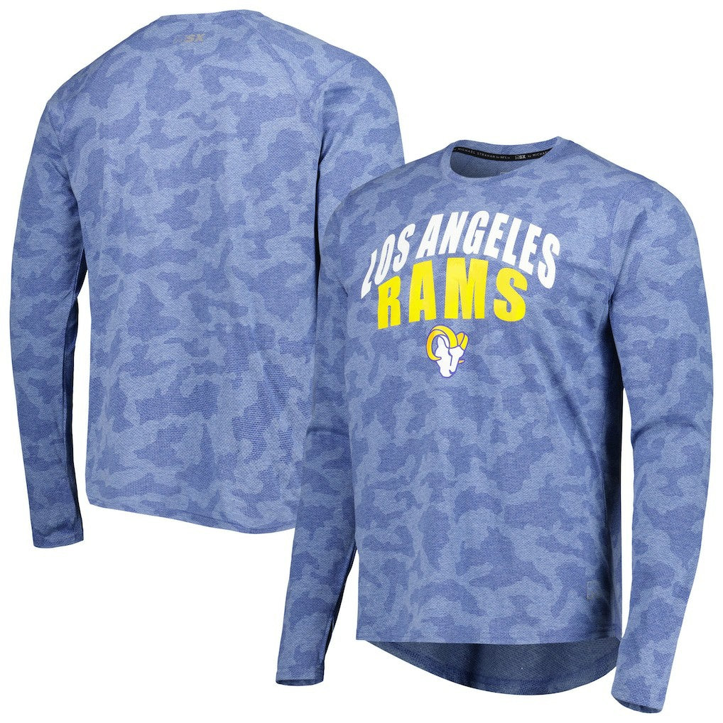 Los Angeles Rams MSX by Michael Strahan Performance Camo Long Sleeve T-Shirt - Royal - NFL