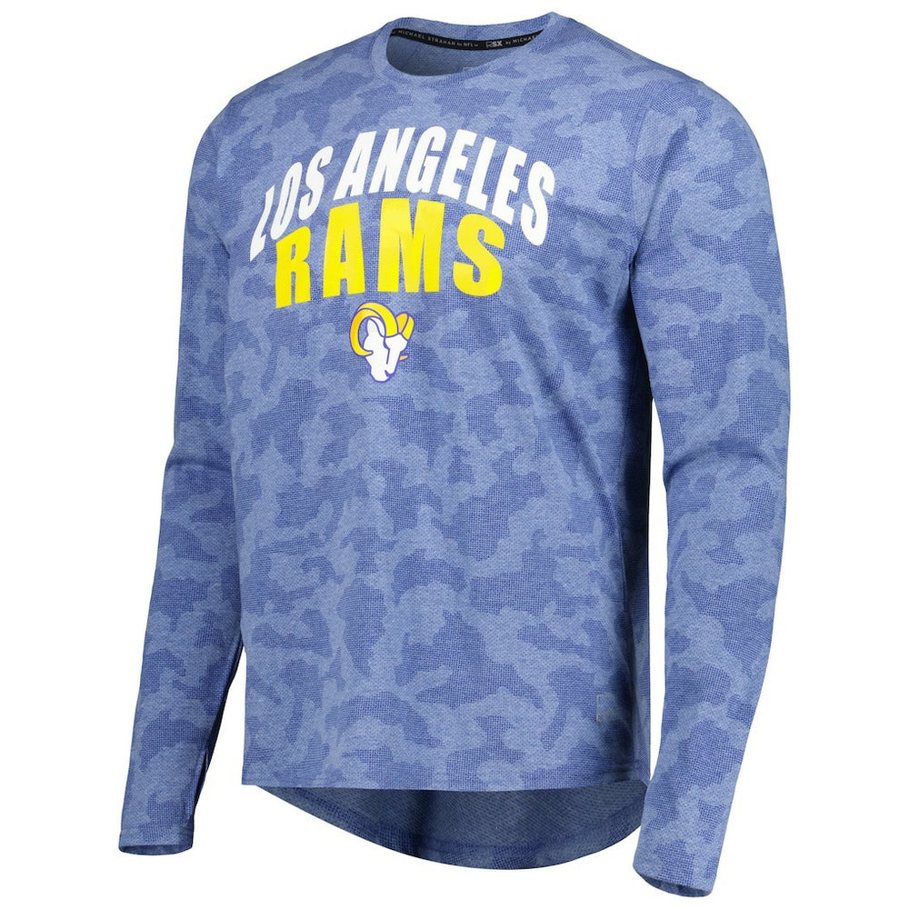 Los Angeles Rams MSX by Michael Strahan Performance Camo Long Sleeve T-Shirt - Royal - NFL
