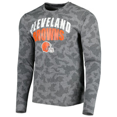 Cleveland Browns MSX by Michael Strahan Performance Camo Long Sleeve T-Shirt - Black - NFL
