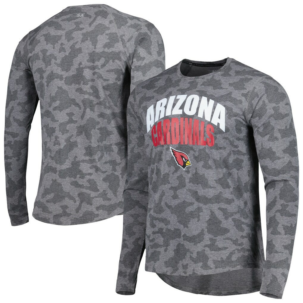 Arizona Cardinals MSX by Michael Strahan Performance Camo Long Sleeve T-Shirt - Gray - NFL